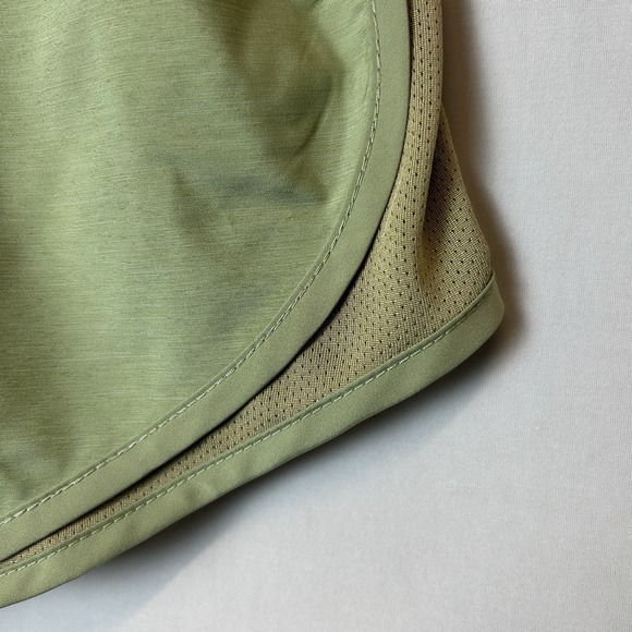 Nike Dri Fit Shorts Womens Large Green Color Block Tempo Brief Lined Active Wear - Picture 13 of 15